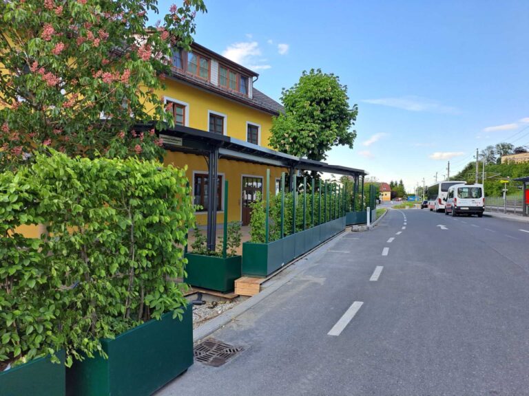 Gastgartenüberdachung Hotel Gasthaus König OÖ