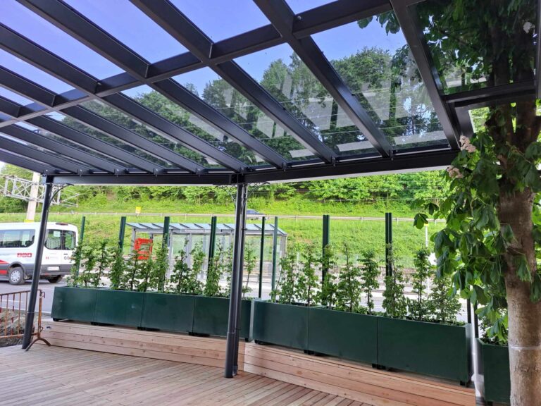 Gastgartenüberdachung Hotel Gasthaus König OÖ