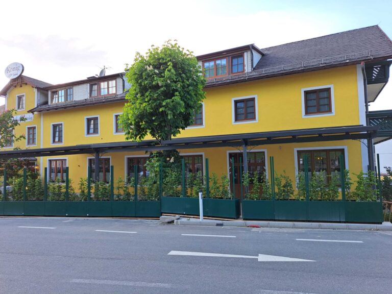 Gastgartenüberdachung Hotel Gasthaus König OÖ